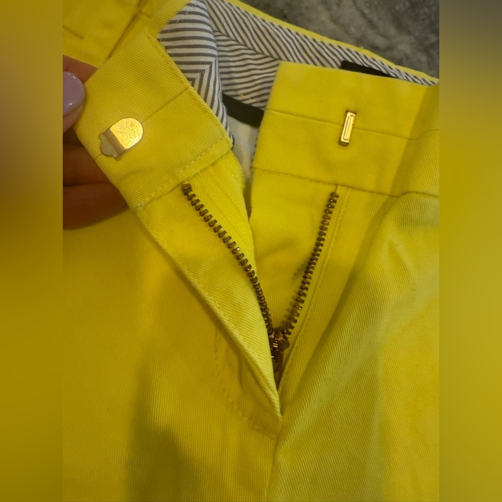J. Crew Yellow Women's Chino Shorts - Picture 4 of 4
